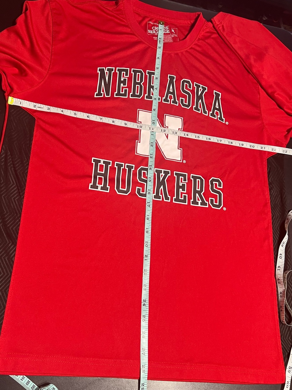 Campus Heritage Nebraska Huskers Red Long Sleeve Performance Tee - Picture 5 of 8